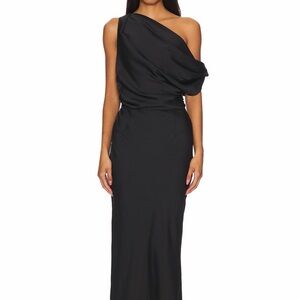 SNDYS Calissa Elegant Black One-Shoulder Dress